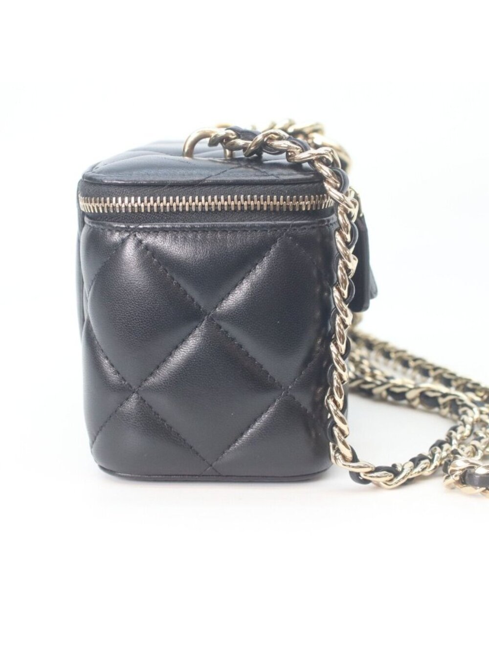 Chanel Black Lambskin Gold Big Chain Shoulder Vanity - Picture 4 of 13